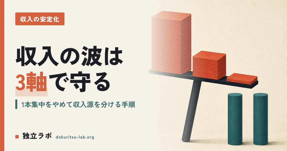 フリーランスの収入が不安定な時の対策は？複数軸でリスク分散