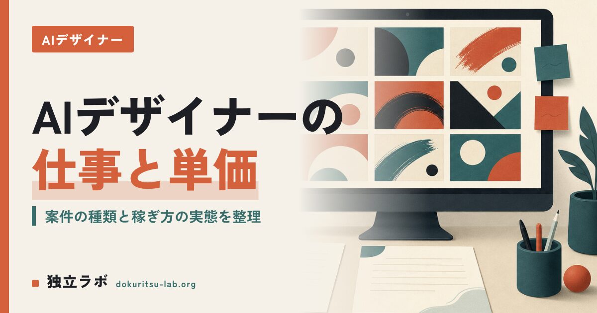 AIデザイナーのフリーランスの仕事内容は？案件と単価の実態