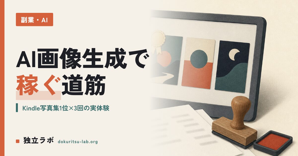 副業のAI画像生成で稼ぐのは無理？筆者がKindle1位を取るまで