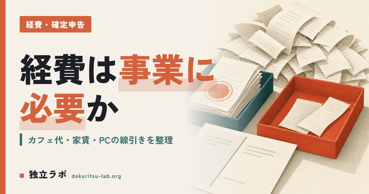 フリーランスの経費は何が落とせる？迷うグレーゾーンも解説